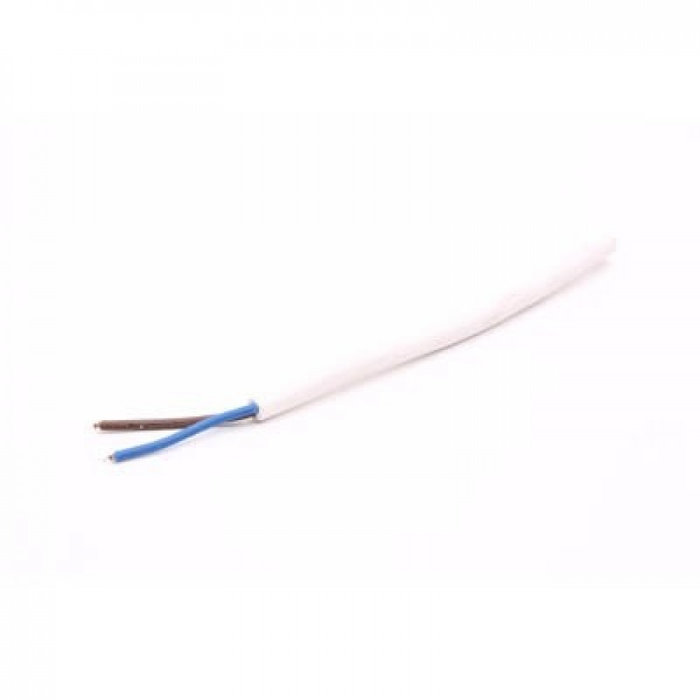 FjordOutdoor 100 stuks Rond kunststof. 2x0,75mm2. Wit