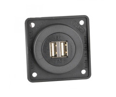 Berker 5 stuks Berker Contactdoos 2x USB Lader 12V Inbouw Zwart Mat
