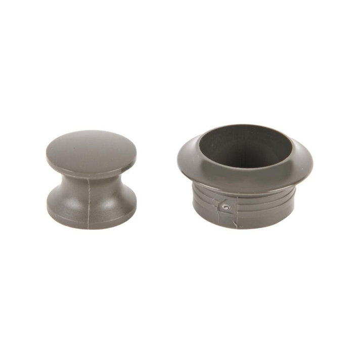 Fjord Outdoor Knop+Ring Pushlock Grijs 2st.