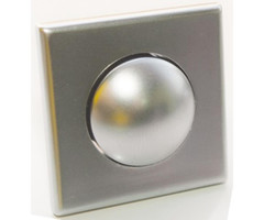 FjordOutdoor Mini Knop+Ring Vierkant Pushlock Mat Chroom 2st.