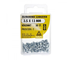 Deltafix 10 stuks Deltafix Zelfborende Schroef Verzinkt 3.5x13mm Set 30st
