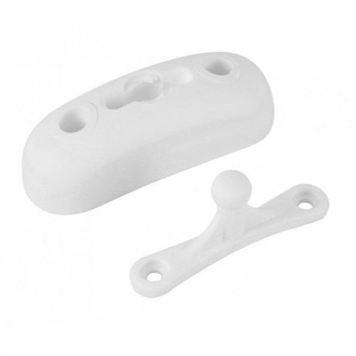 FjordOutdoor Deurvanger 2-delig met kogelkop Wit