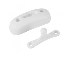 Fjord Outdoor 10 stuks Deurvanger 2-delig met kogelkop Wit