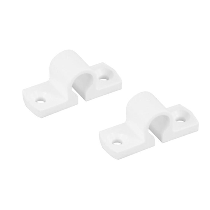 FjordOutdoor Stanggeleider kunststof Wit à 2 st.