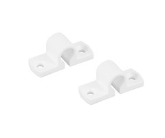 FjordOutdoor Stanggeleider kunststof Wit à 2 st.