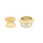 Knop+Ring Pushlock Koper 2st.