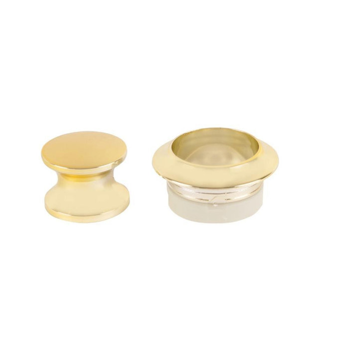 FjordOutdoor Knop+Ring Pushlock Koper 2st.