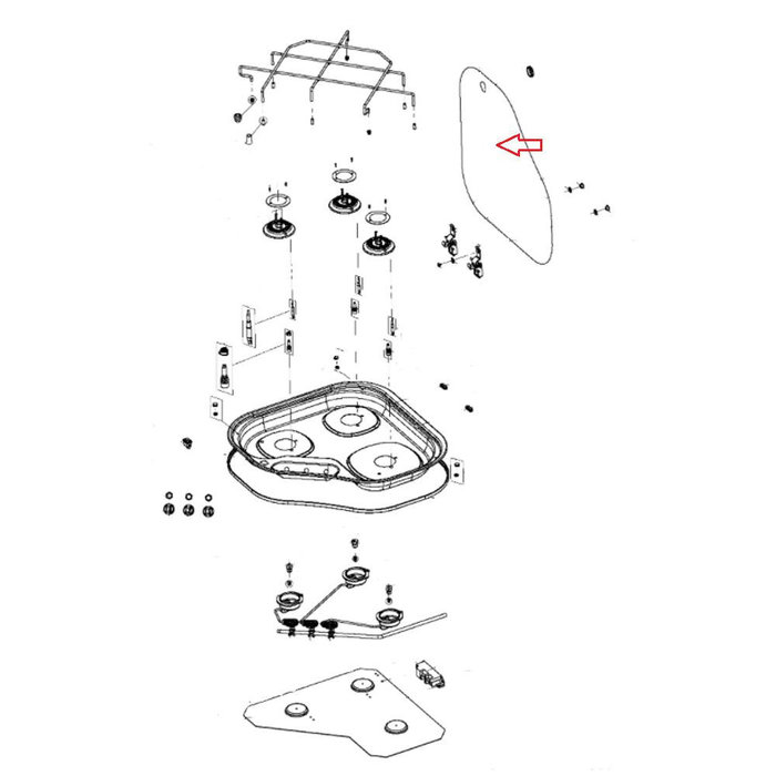 Dometic Dometic Glasdeksel CE1466