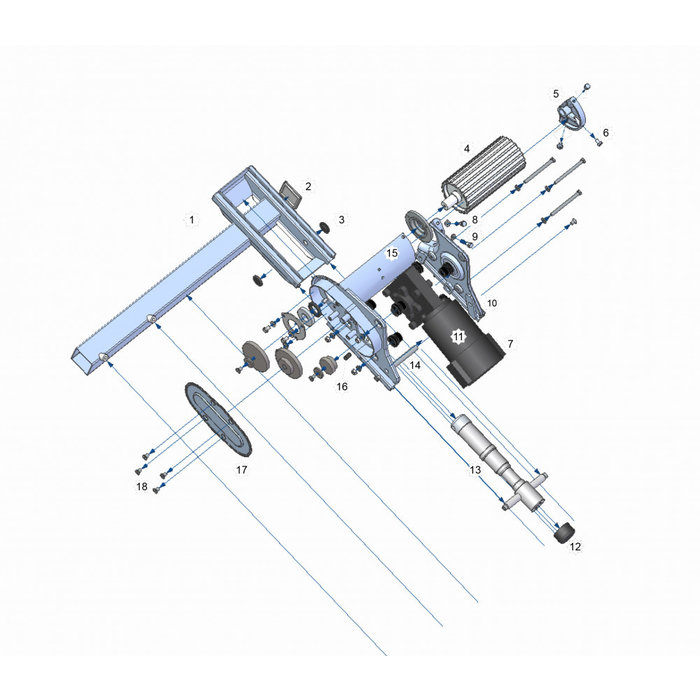 P1 P1 Geleideframe LV/RA 201210NE01R (niet afgebeeld)