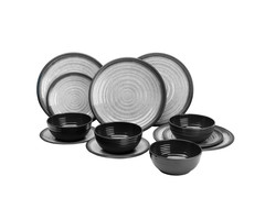 ViaMondo ViaMondo Melamine Servies Graniet 12-delig