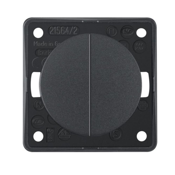 Berker Berker Impuls Serieschakelaar Flow/Pure Inbouw Antraciet Mat