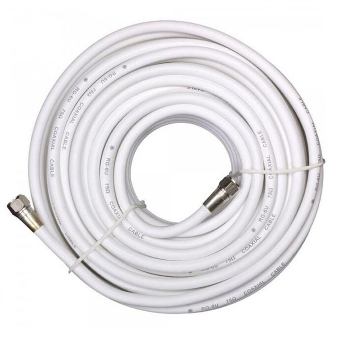 FjordOutdoor Satellietkabel. Lengte 10 mtr. Met F-stekker.