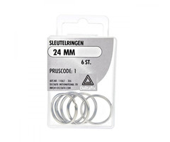 Deltafix 10 stuks Deltafix Sleutelring 24mm Set 6st