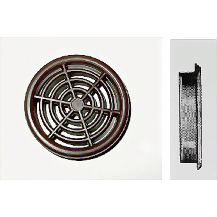 FjordOutdoor Rozet bruin 43-48mm rond opbouw à 2 st.