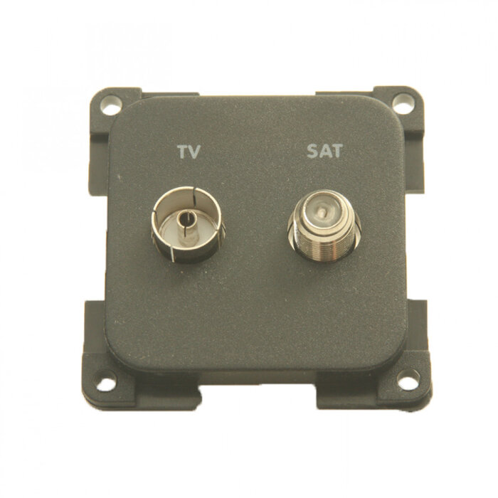 Presto Presto Contactdoos TV + SAT Inbouw S-10.000 Zwart