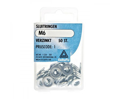 Deltafix 10 stuks Deltafix Sluitring Verzinkt M6 Set 50st