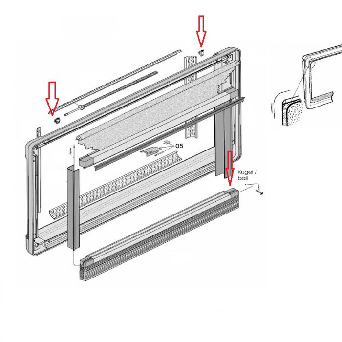 Dometic Dometic S5 Raam Reparatieset