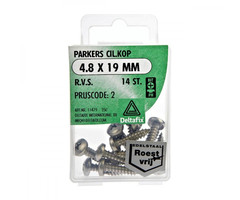 Deltafix 10 stuks Deltafix Parker CK RVS 4.8x19mm Set 14st
