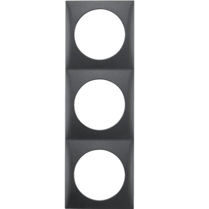 Berker Berker Afdekraam Flow 3-Vaks Antraciet Mat