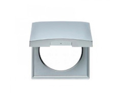 Berker 5 stuks Berker Afdekraam Flow/Pure 1-Vaks met Klep Chroom Hoogglans