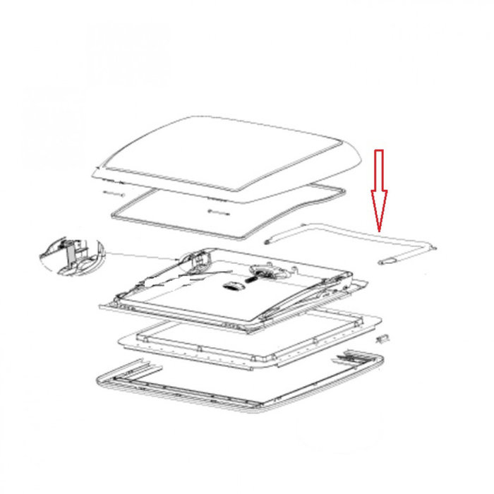Dometic Dometic Mini Heki Beugel met montage onderdelen