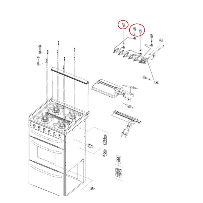 Dometic Dometic kookplaat PI8000 Sproeier