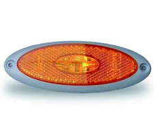 Jokon Jokon Zijmarkering LED SMLR2010 Ovaal Opbouw Oranje-Grijs Frame