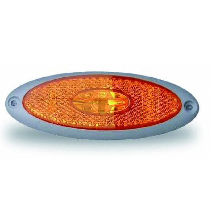Jokon Jokon Zijmarkering LED SMLR2010 Ovaal Opbouw Oranje-Grijs Frame