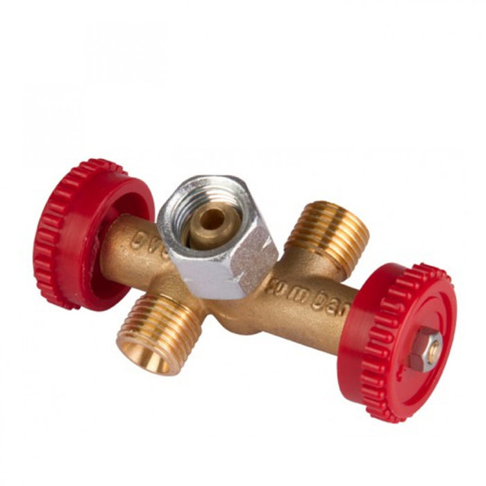 GOK Verdeelkraan 2-weg 1/4 links aansluiting
