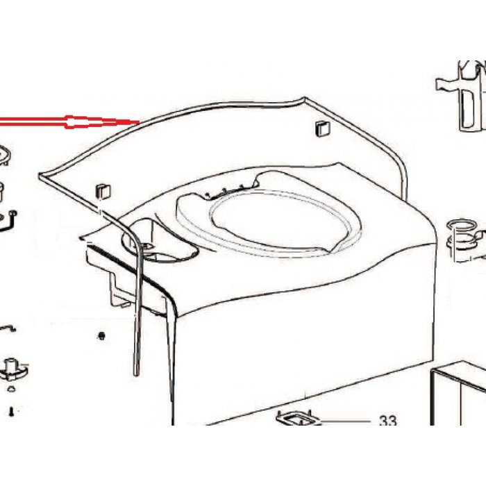 Thetford Thetford C400 Afwerkbies Cassette Toilet