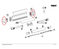 Thule Thule Eindkap Lead Rail LH+RH 5003