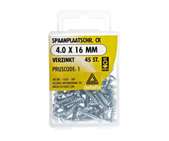 Deltafix 10 stuks Deltafix Spaanplaatschroef CK 4.0x16mm Set 45st