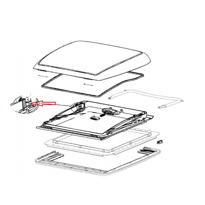 Dometic Dometic Mini Heki Vergrendeling ventilatie
