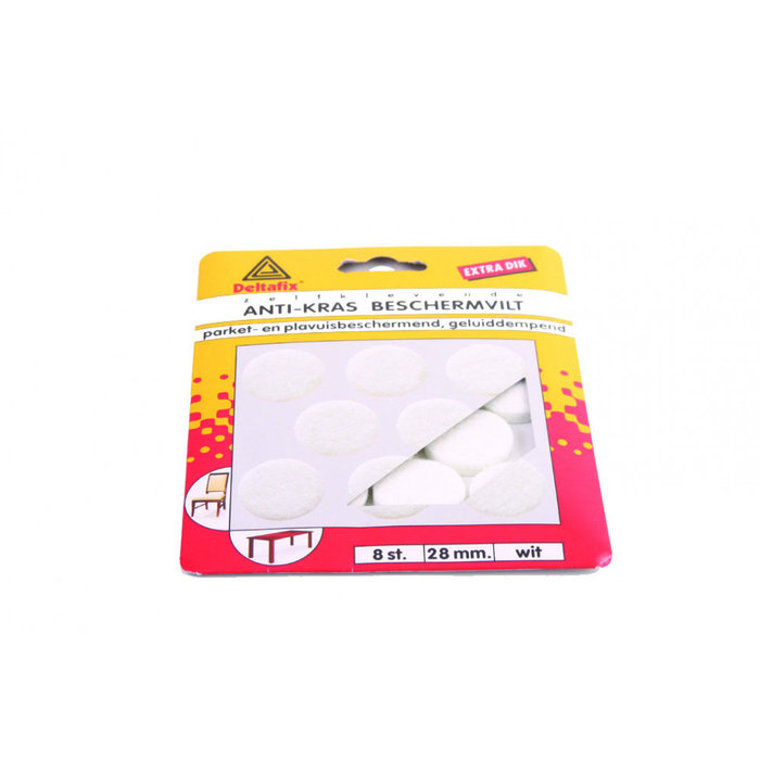 Deltafix 24 stuks Deltafix Anti-Krasvilt ø28mm Wit 8st
