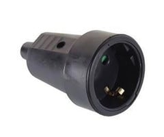 FjordOutdoor Contra stekker randaarde neopreen zwart