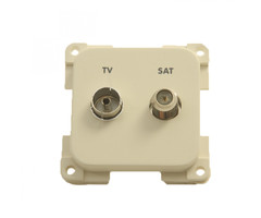Presto Presto Contactdoos TV + SAT Inbouw S-10.000 Wit