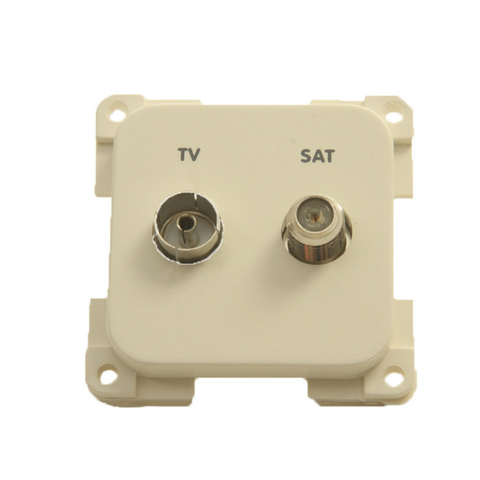 Presto Presto Contactdoos TV + SAT Inbouw S-10.000 Wit