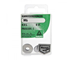 Deltafix 10 stuks Deltafix Carrosserieringen RVS M6 8st