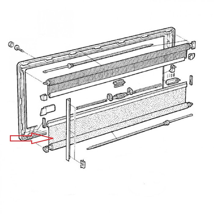 Dometic Dometic S3/ S4 Vliegenrollo 350x500