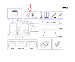 Thule Thule QuickFit/EasyLink Fixation Pieces Lead Rail 8st.
