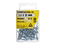 Deltafix 10 stuks Deltafix Spaanplaatschroef KK 3.5x20mm Set 40st