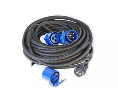 Vechline Vechline Verloopkabel 3x1.5mm² CEE-CEE Contra & CEE Contra-Frans Verloop 25m