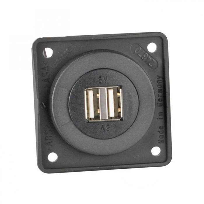 Berker 5 stuks Berker Contactdoos 2x USB Lader 12V Inbouw Antraciet Mat