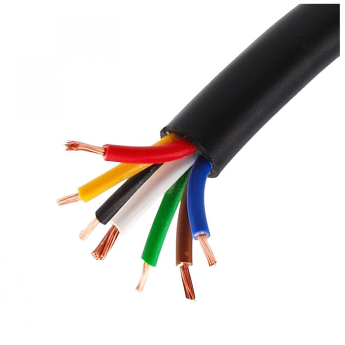 Fjord Outdoor 10 stuks Rond kunststof. 7x1,5mm2. zwart.