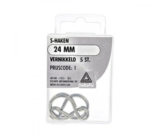 Deltafix 10 stuks Deltafix S-haak 24mm Vernikkeld Set 5st