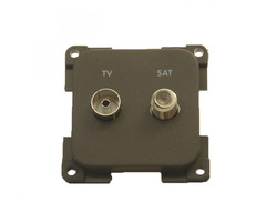 Presto Presto Contactdoos TV + SAT Inbouw S-10.000 Bruin