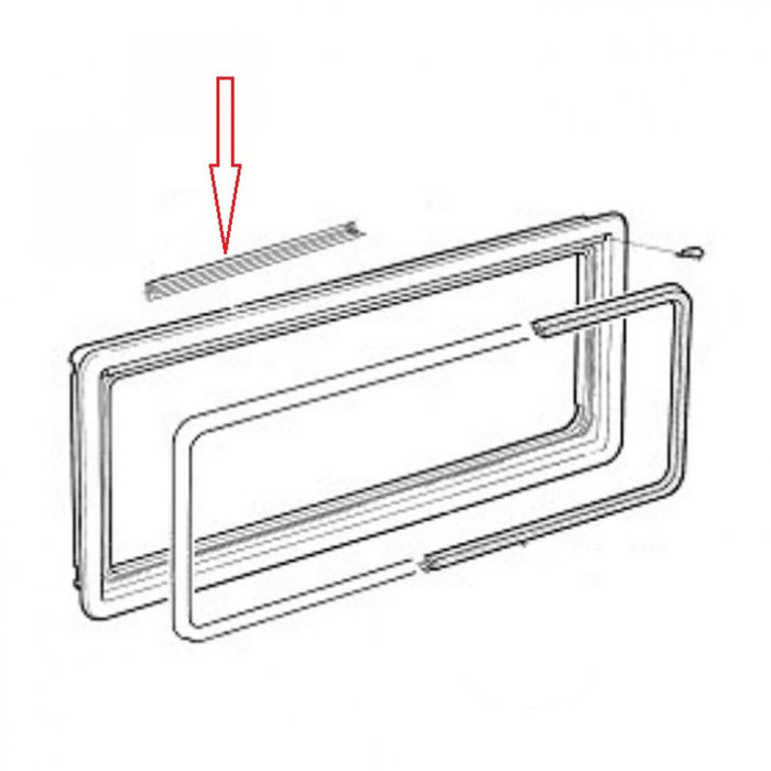 Dometic Dometic S4 Raam afdichtrubber buitenk/wand  5mtr