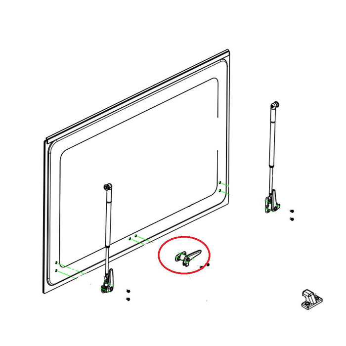 Dometic Dometic D-Lux Venster Vergrendeling Rechts