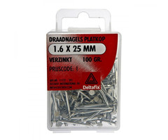 Deltafix 5 stuks Deltafix Draadnagels Platkop 1.6X25mm Verzinkt