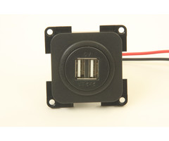 Presto 5 stuks Presto Contactdoos 2x USB Lader 12V Inbouw S-10.000 Zwart